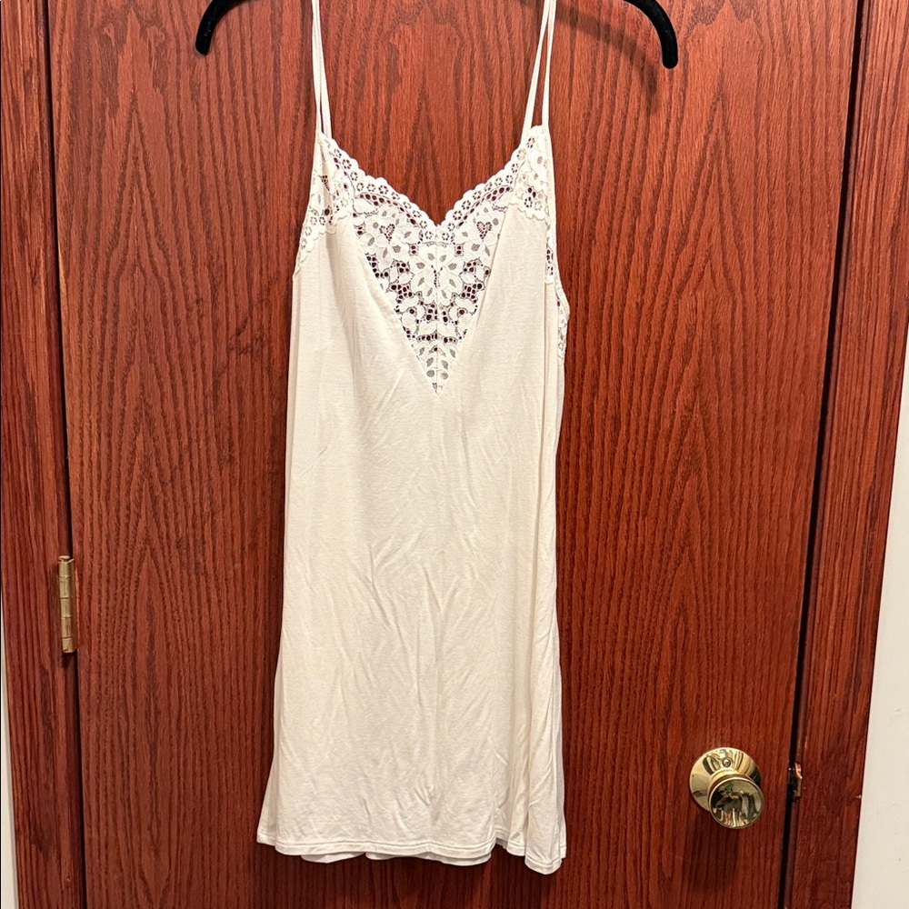 White Lace Trim Nightgown